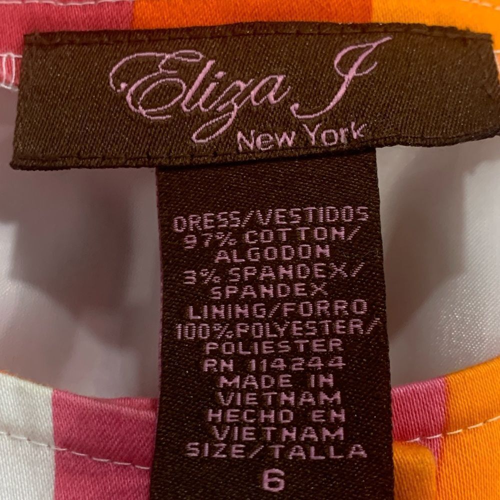 Eliza J. New York Vibrant Pink and Orange Geometric Dress - Picture 3 of 12